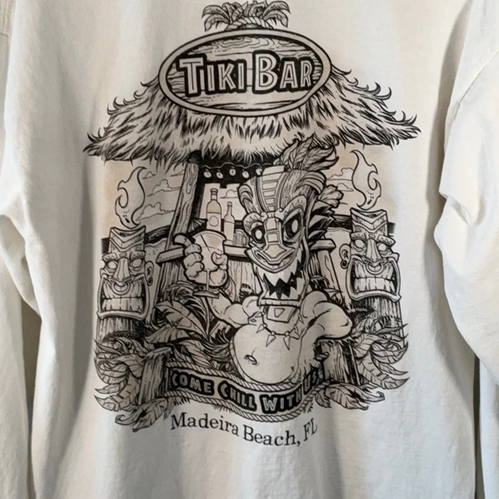 Gildan White Long Sleeve Men's Tee - Picture 4 of 6